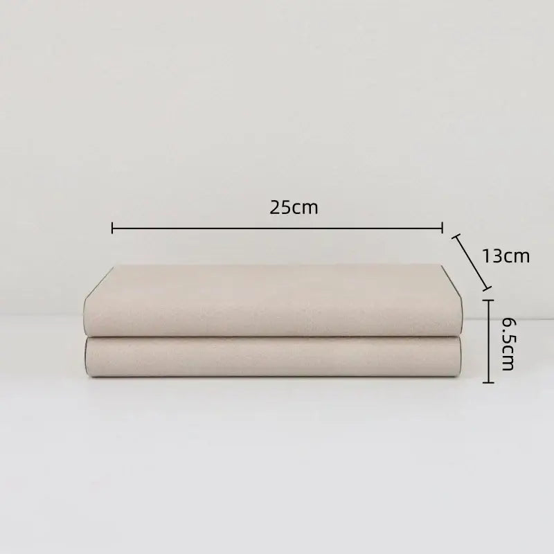 Beige leather jewelry box storage container with textured fabric sheets and silver hinges for bedroom decorbites beige leather