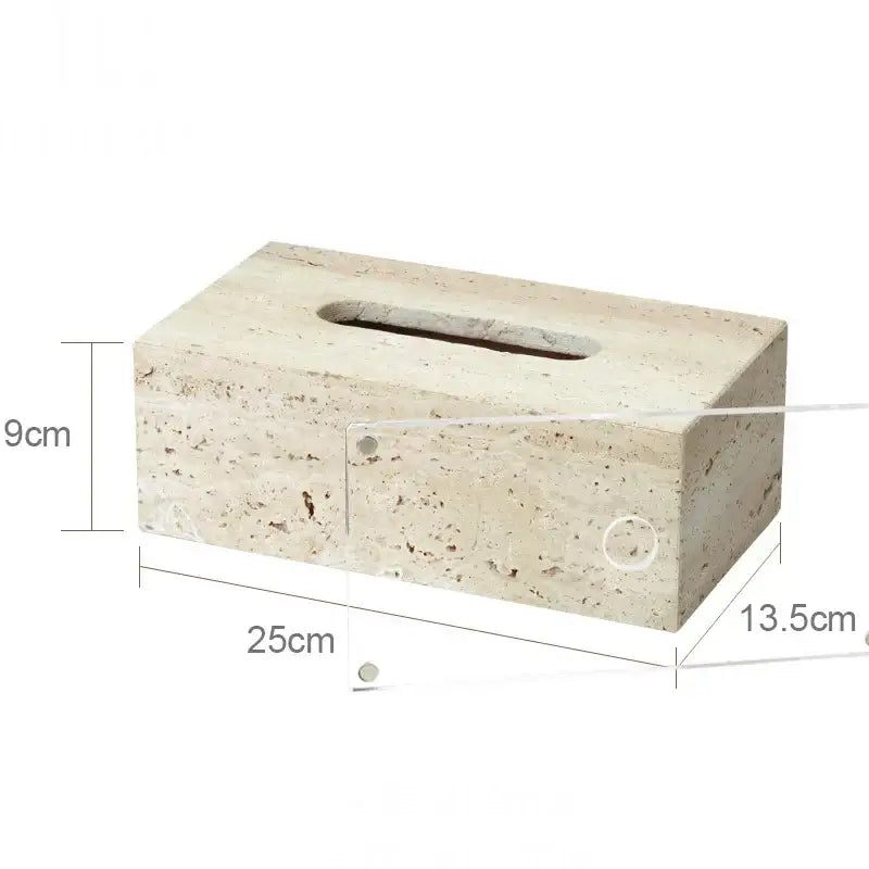 Beige travertine marble stone tissue box with rectangular slot top from decorbites beige travertine bathroom accessories set