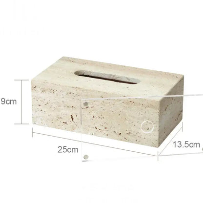 Beige travertine marble stone tissue box with rectangular slot top from decorbites beige travertine bathroom accessories set
