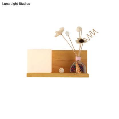 مصباح حائط ديكوربايتس™ بيج مع غطاء مكعب عصري - مصباح جداري لغرفة النوم