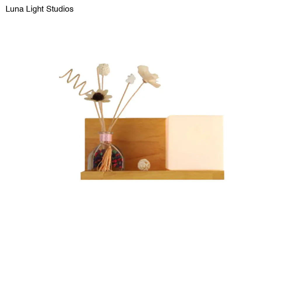 مصباح حائط ديكوربايتس™ بيج مع غطاء مكعب عصري - مصباح جداري لغرفة النوم