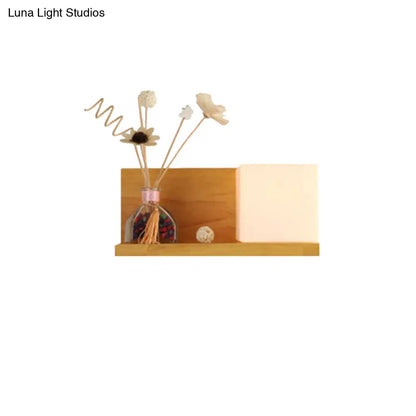 مصباح حائط ديكوربايتس™ بيج مع غطاء مكعب عصري - مصباح جداري لغرفة النوم