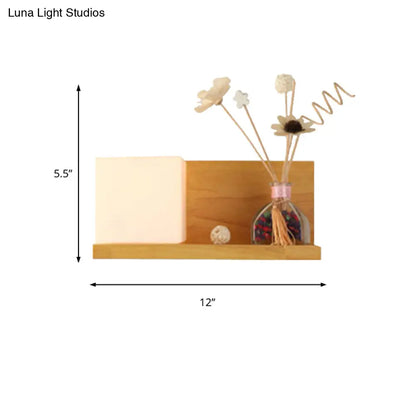 مصباح حائط ديكوربايتس™ بيج مع غطاء مكعب عصري - مصباح جداري لغرفة النوم