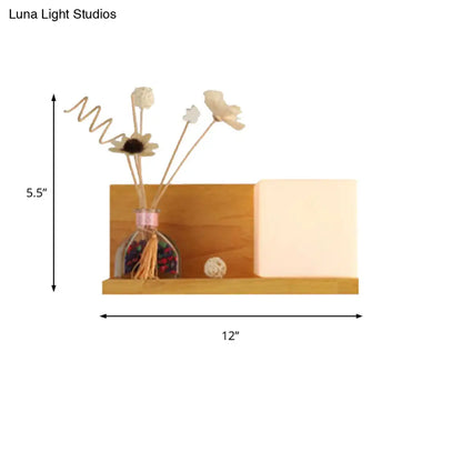 مصباح حائط ديكوربايتس™ بيج مع غطاء مكعب عصري - مصباح جداري لغرفة النوم
