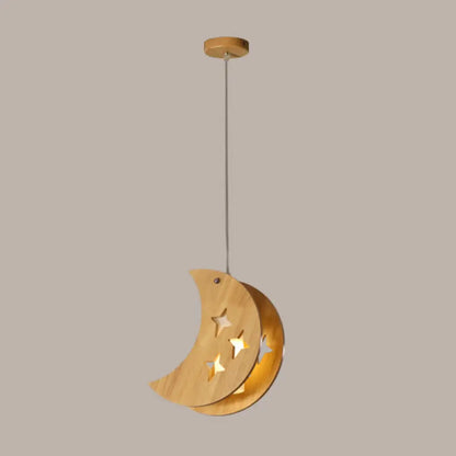 Beige Wooden Pendant Lamp: Nordic Suspended Lighting for Dining Room