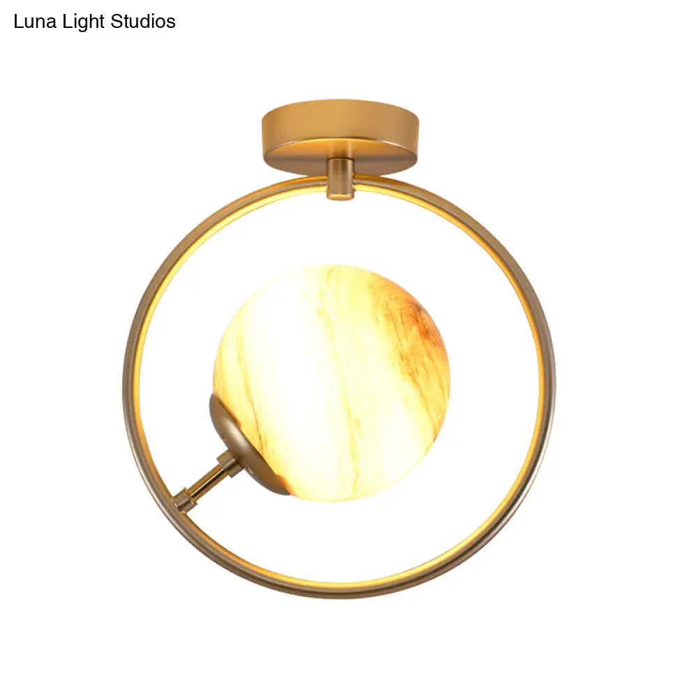 DecorBites™ DecorBites™ Lámpara de techo de pasillo Bell &amp; Ring, cristal, mini, semiempotrada