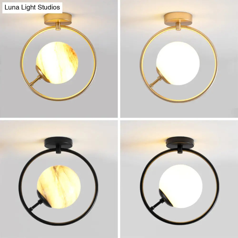 DecorBites™ DecorBites™ Lámpara de techo de pasillo Bell &amp; Ring, cristal, mini, semiempotrada