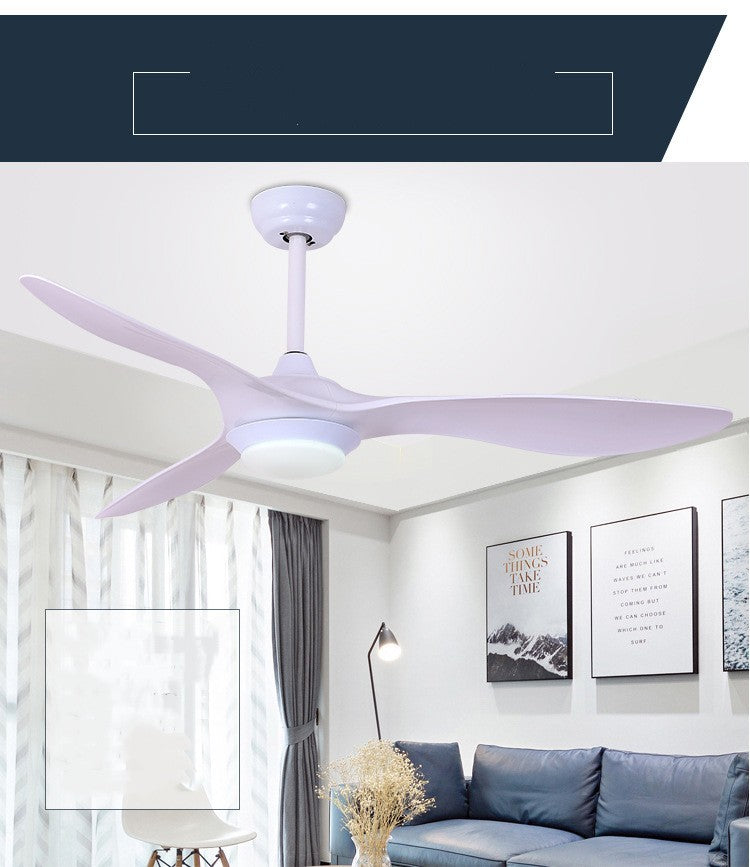 Black Ceiling Fan Light 52-Inch ABS Blade