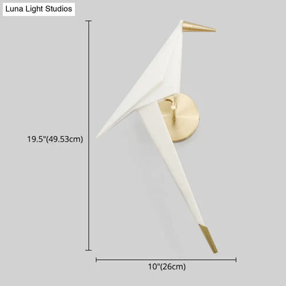 Bird Wall Sconce LED Acrylic Shade Light for Restaurant & Bedroom Decor