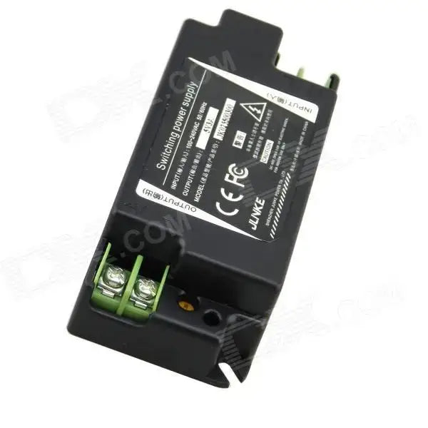 Black 15w led power supply adapter with green terminal blocks and white labeling for kitchen switching power supply