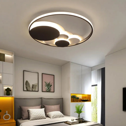 DecorBites™ Black Acrylic LED Ceiling Light - Simple Style Flush Mount for Cloth Shop