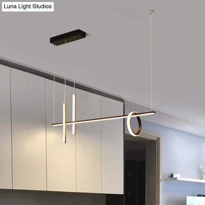 Lámpara colgante de isla LED DecorBites™ de acrílico negro