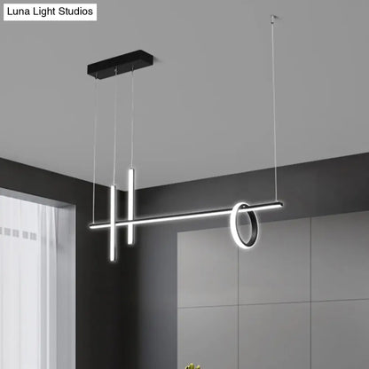 Lámpara colgante de isla LED DecorBites™ de acrílico negro