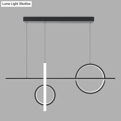 ديكوربايتس™ مصباح LED أسود أكريليك معلق: جزيرة تعليق مبتكرة بسيطة