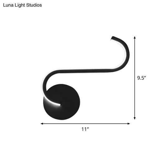 DecorBites™ DecorBites™ Black Aluminum LED Bedside Sconce with Warm/White Light