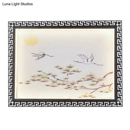 Black Aluminum LED Flush Wall Sconce for Elegant Room Decor