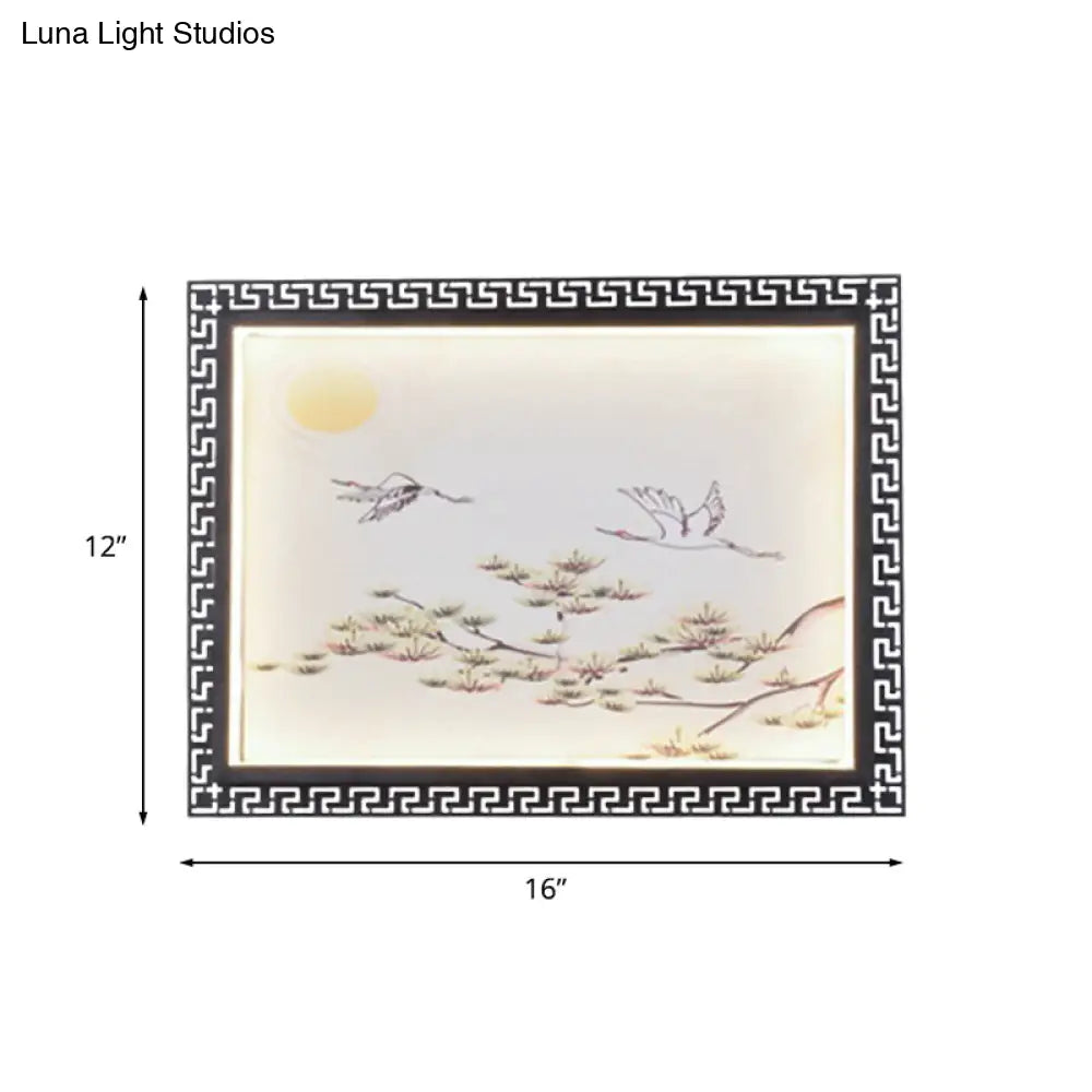 Black Aluminum LED Flush Wall Sconce for Elegant Room Decor