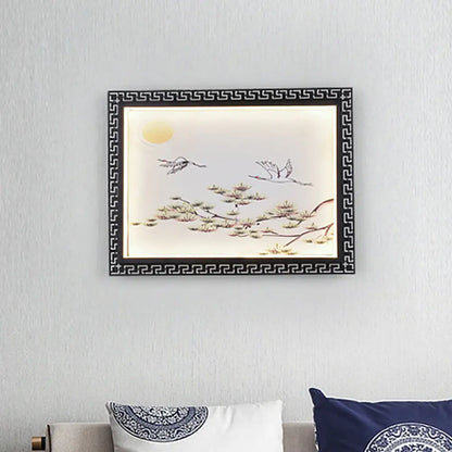 Black Aluminum LED Flush Wall Sconce for Elegant Room Decor