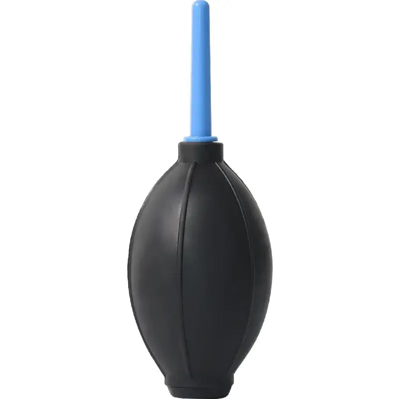 Black rubber cleaning brush blower with a blue plastic nozzle for coffee grinder cleaning brush set kitchen use