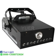 Black and silver 3000w rgb led fog machine with silver lens and remote control for stage lighting effects
