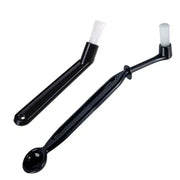 Black plastic espresso machine coffee brush spoon set with white bristles decorbites coffee brush tool
