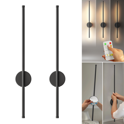Modern wall sconce with remote.