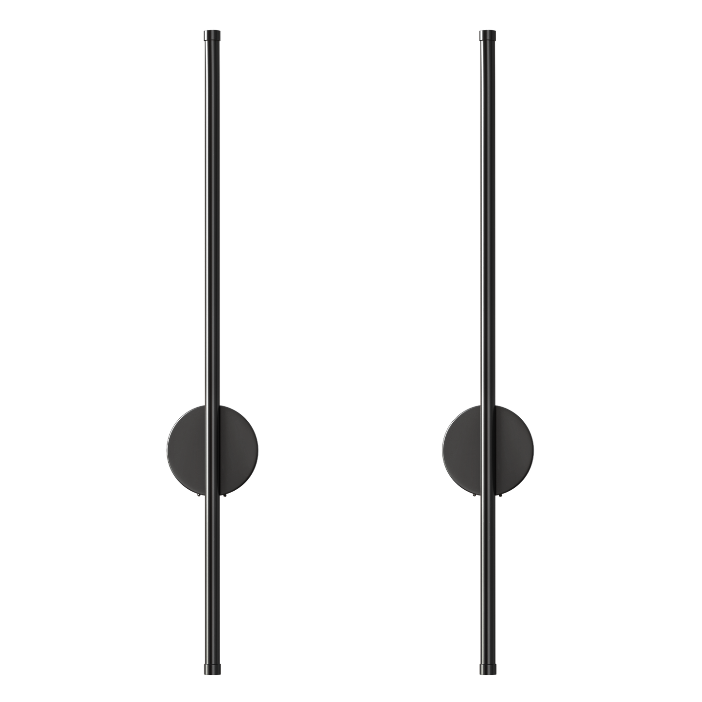 Two black door handles.