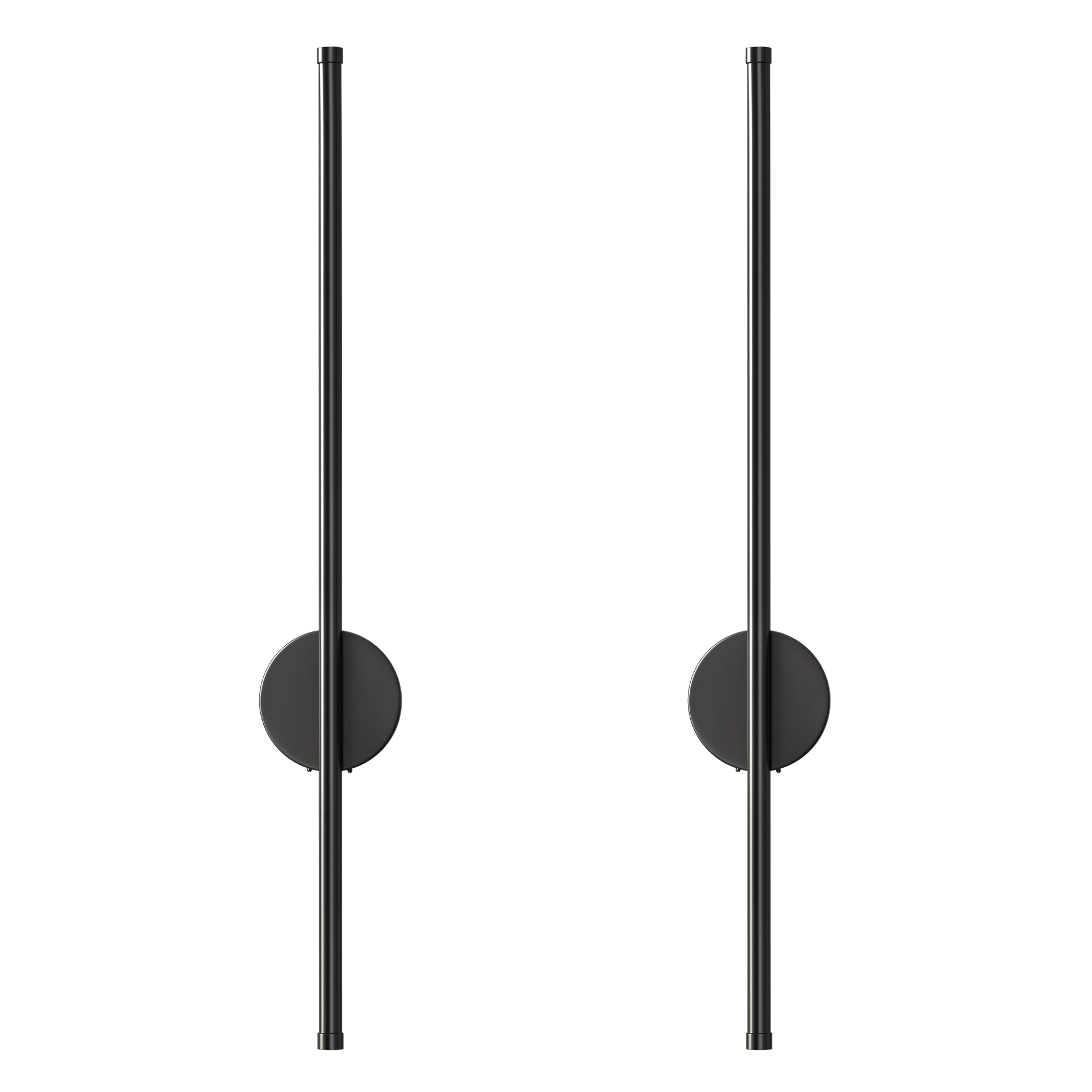 Two black door handles.