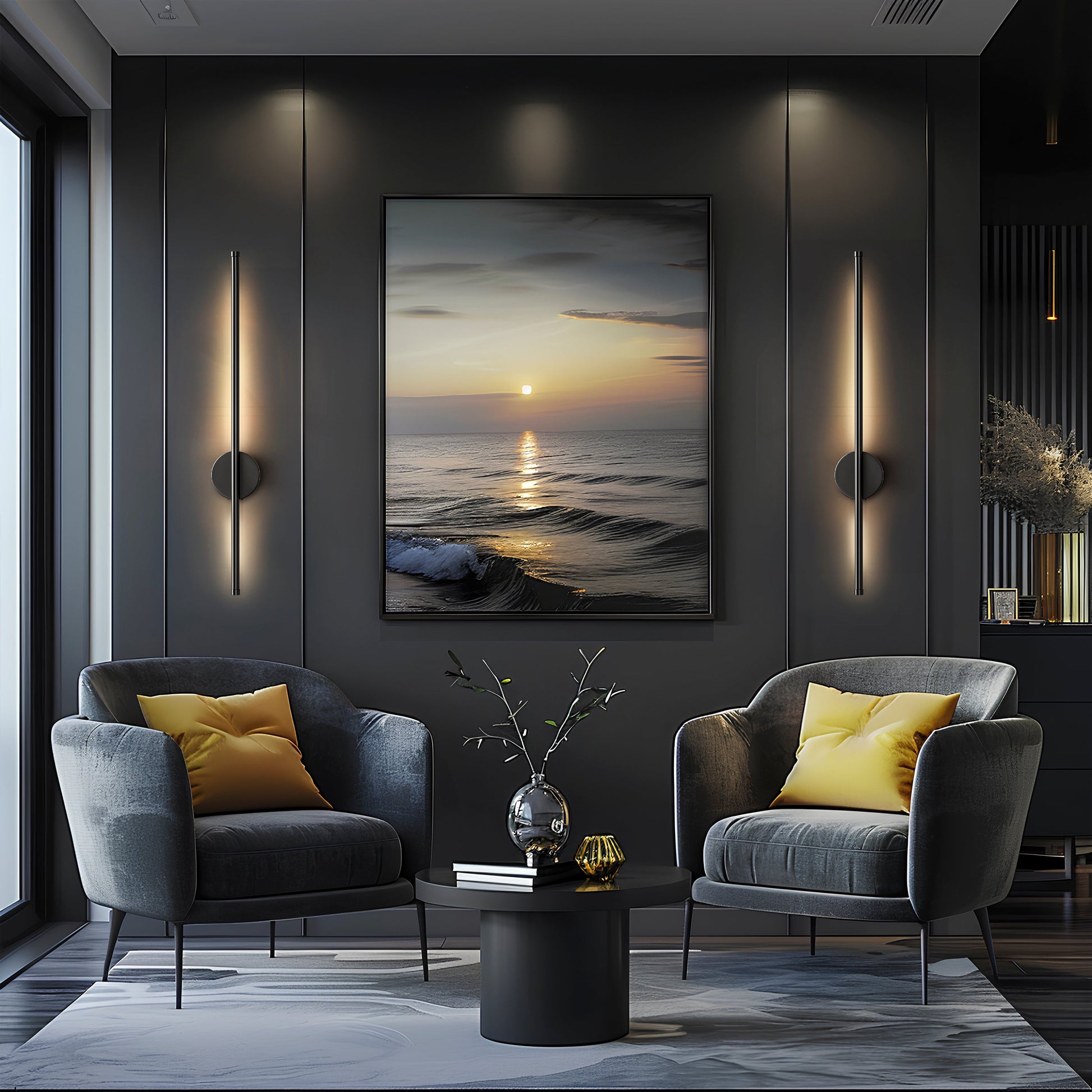 Modern living room setup.