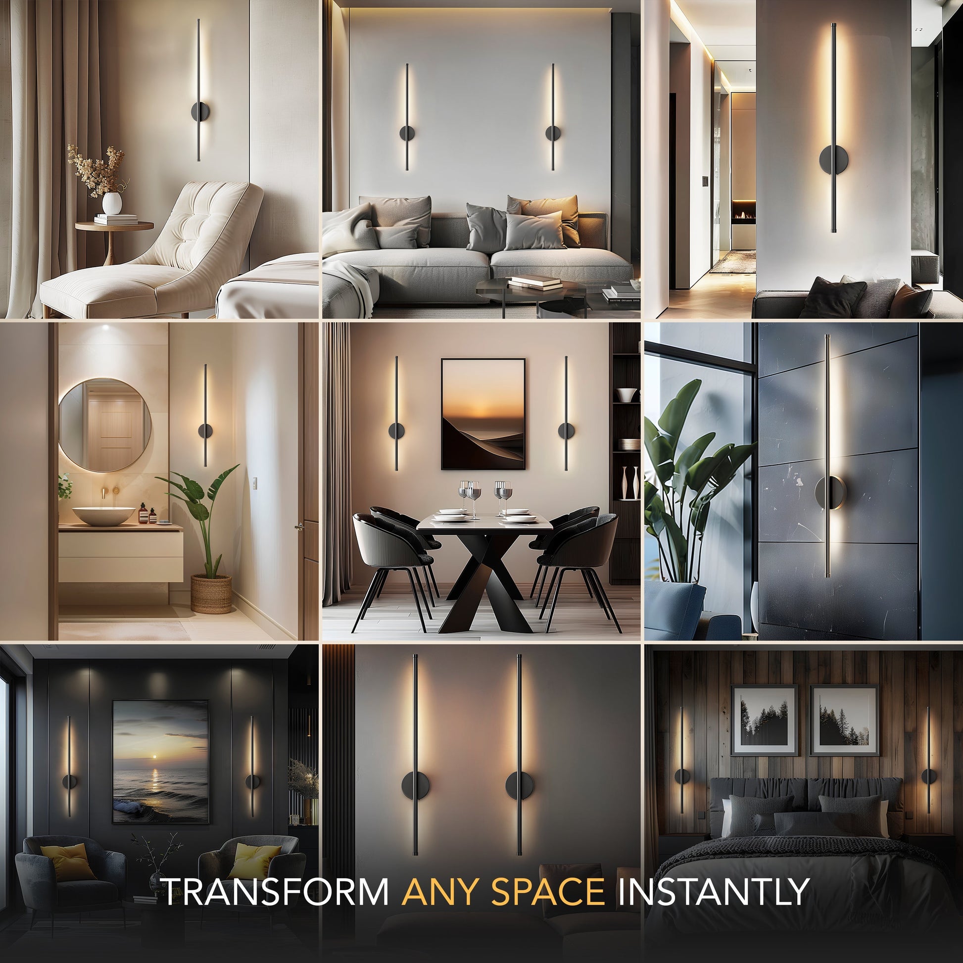 Modern wall sconce lighting.