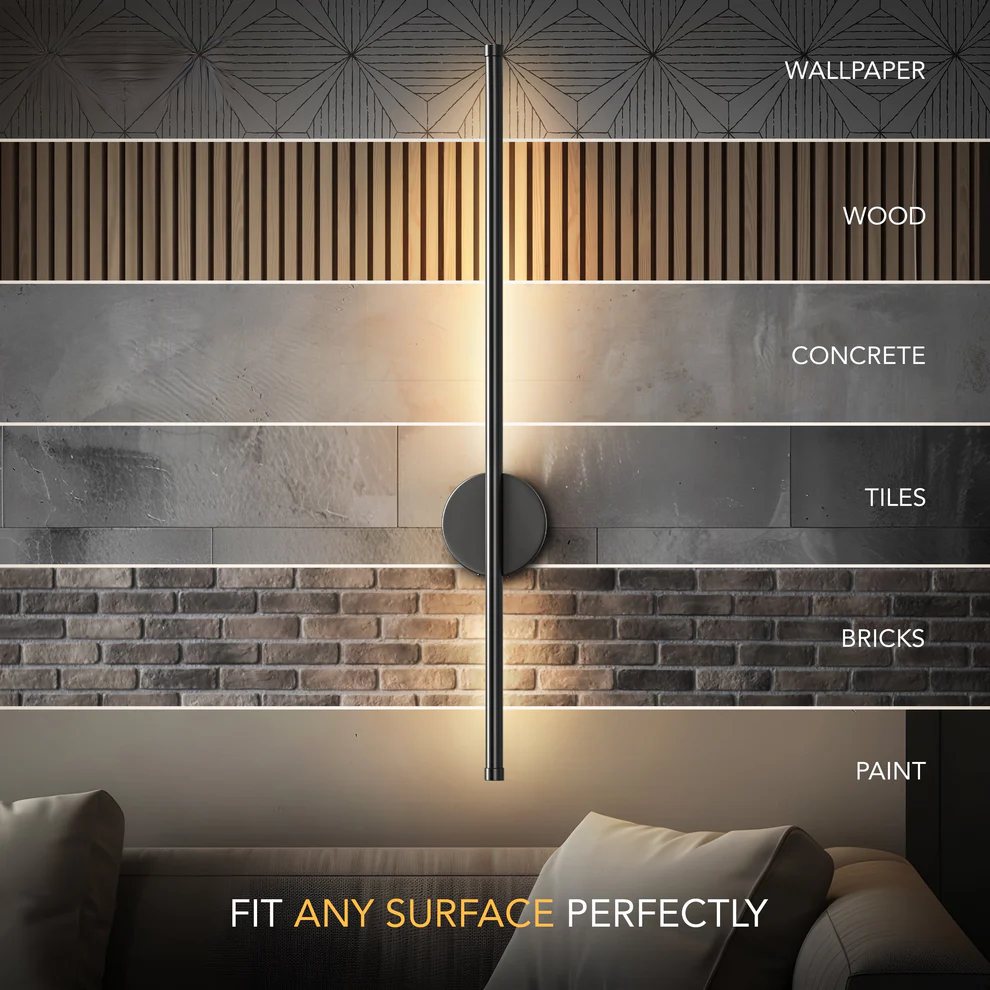 Modern wall-mounted light fixture.