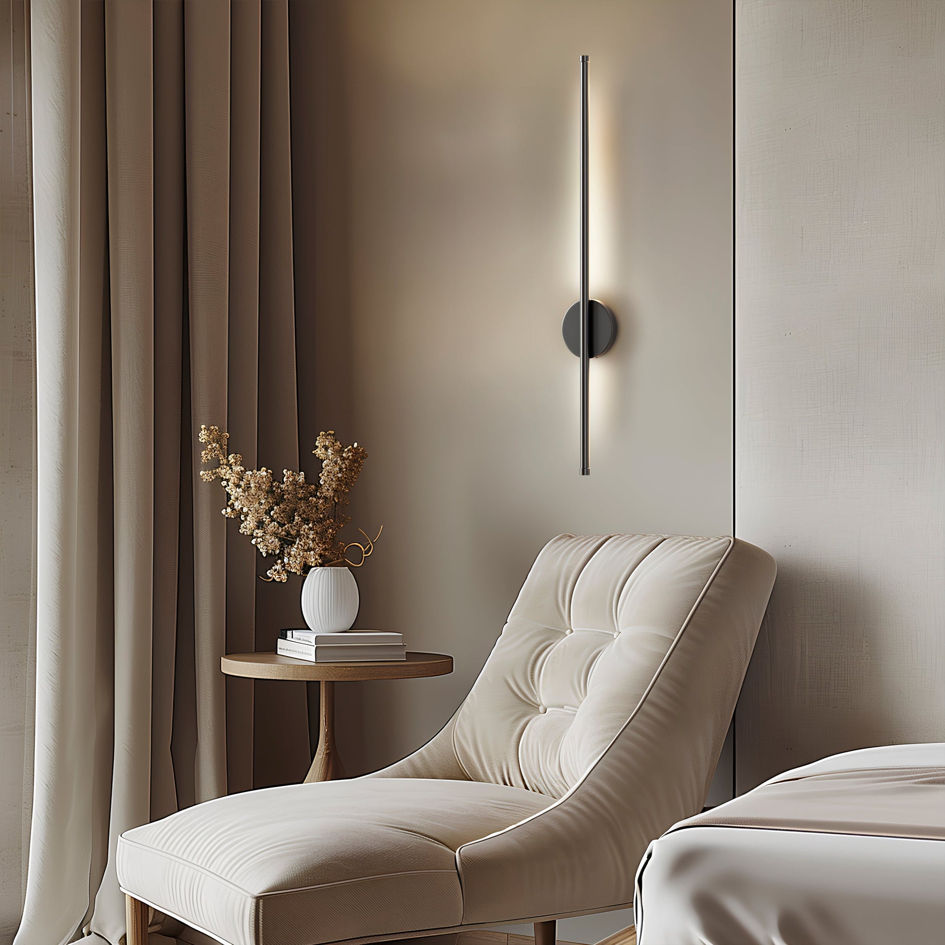 Modern wall-mounted light fixture.