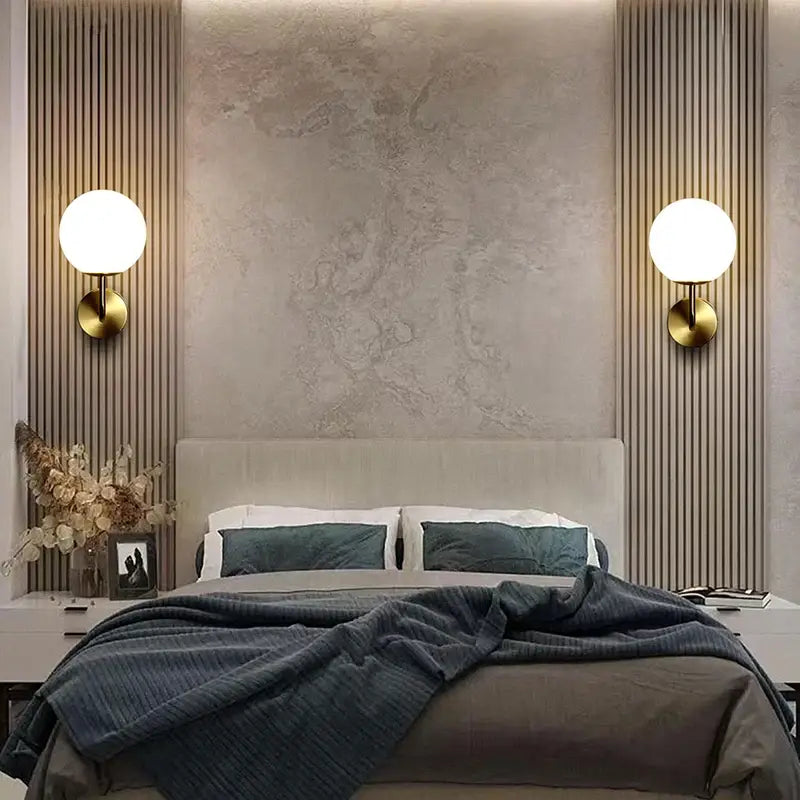 Bedroom featuring decorbites™ black battery operated wall sconces with remote and usb type-c charging option