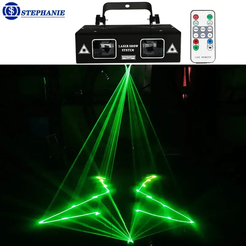 Black beam stroboscope laser music light emitting vibrant green beams for living room party entertainment