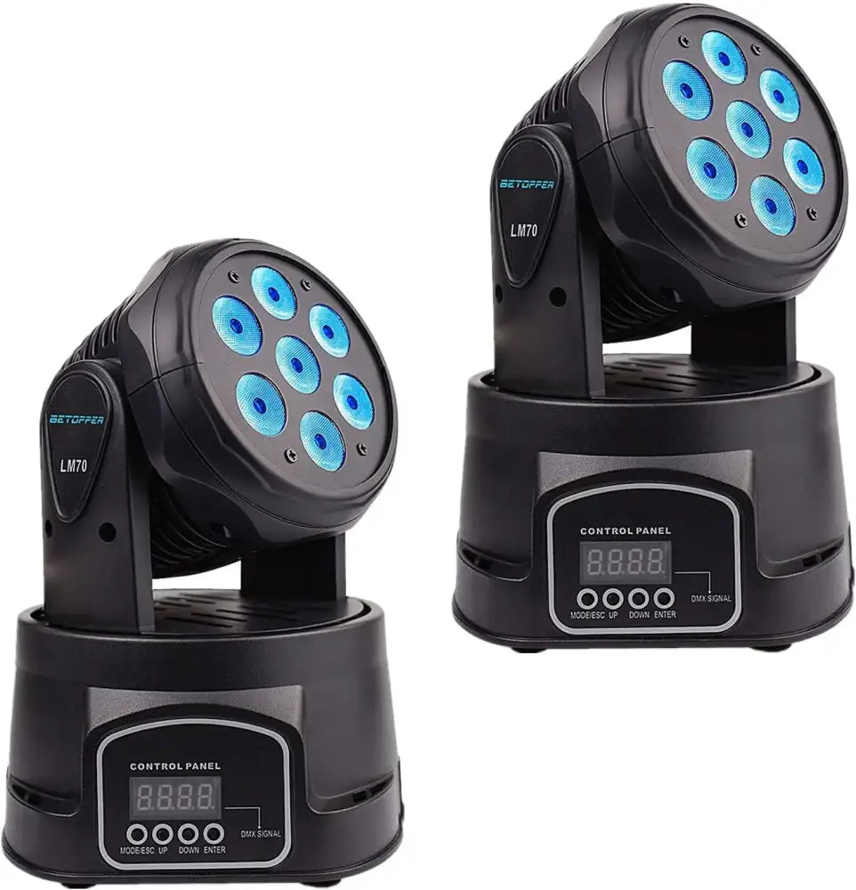 Black bettoffer lm70 led moving head spotlights with seven blue lights in decorbites big dipper rgbw mini party light set