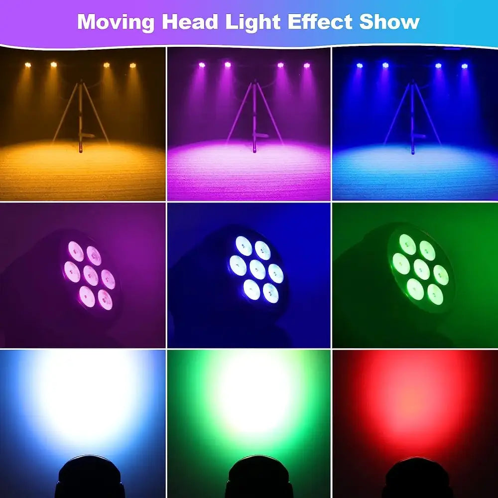 A sleek black big dipper rgbw mini moving head party light with circular led array for vibrant stage lighting effects