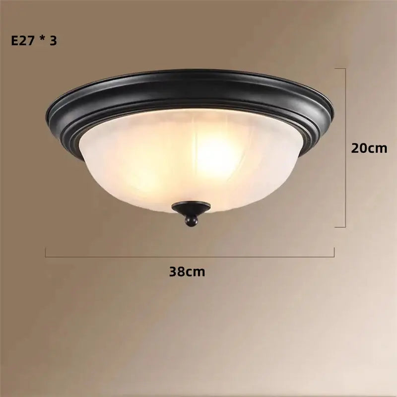 Black bronze ribbed glass ceiling light with frosted dome fixture by decorbites for kitchen and bedroom decor