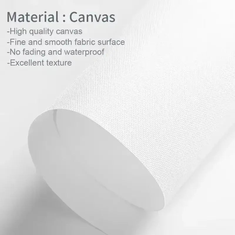 A roll of high-quality white canvas with smooth texture for decorbites™ 3-piece black cat bathroom wall art