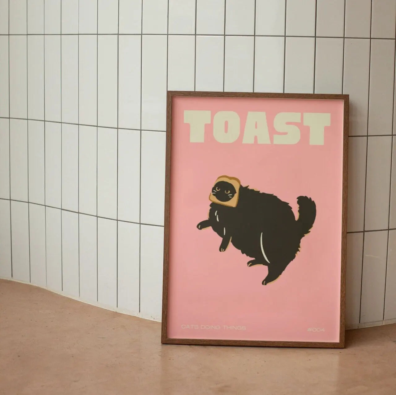 Black Cat Funny Animal Wall Art Canvas - 10 / 40x60cm - Posters