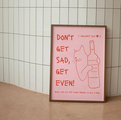 Black Cat Funny Animal Wall Art Canvas - 12 / 40x60cm - Posters