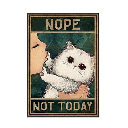 Black Cat Reading Music Poster for Home Decor - 7764 / 60x90cm No Frame - Posters