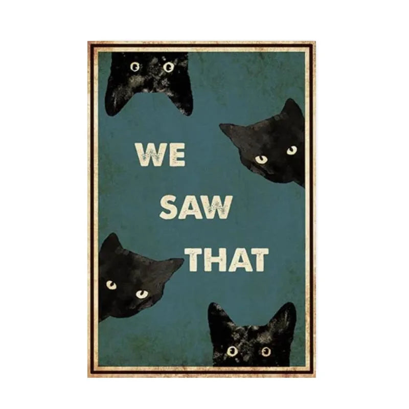 Black Cat Reading Music Poster for Home Decor - 7770 / 60x90cm No Frame - Posters