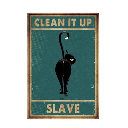 Black Cat Reading Music Poster for Home Decor - 7774 / 60x90cm No Frame - Posters