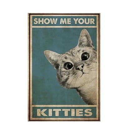 Black Cat Reading Music Poster for Home Decor - 7775 / 60x90cm No Frame - Posters