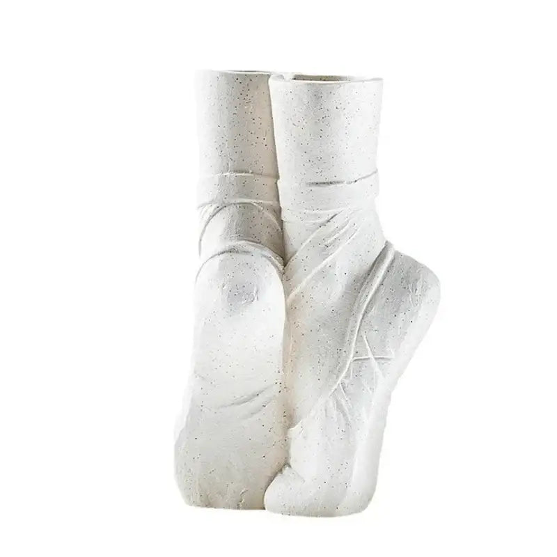 White speckled ceramic ballet shoes vase shaped like ballet slippers for black ceramic ballet shoes vase bedroom decor