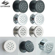 Black chrome and brushed nickel brass body round shower spa jets with multiple spray nozzles for decorbites brass body round use