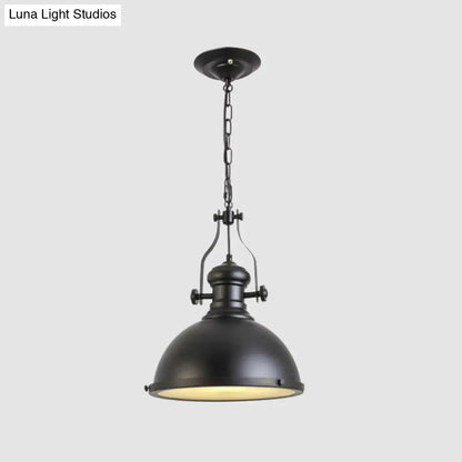 Black Dome Pendant Light Fixture for Dining Room and Warehouse