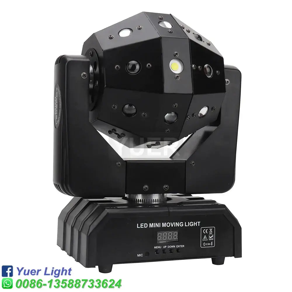 Black geometric led disco ball lights moving head nightclub stage light with multifaceted head and base control panel decorbites disco ball