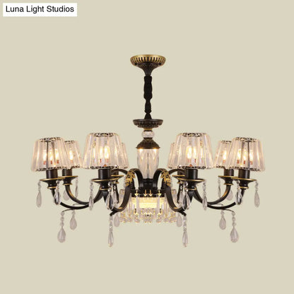 Lámpara de techo cónica de cristal negro - Sencillez con lámpara colgante de cristal transparente