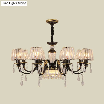 Lámpara de techo cónica de cristal negro - Sencillez con lámpara colgante de cristal transparente